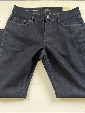 LOFT Women's Skinny Jeans - Dark Indigo Wash